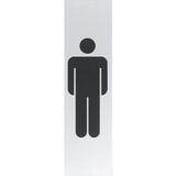 Plaque alu Toilette Messieurs vertical - Plaques adhésives Alu