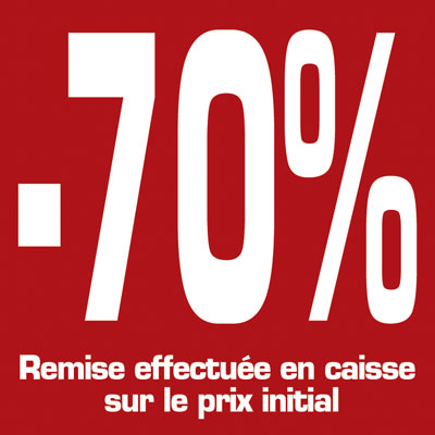 Affiche -70% - Affiches et Étiquettes promo Journées Françaises