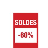 Affiche Soldes -60%