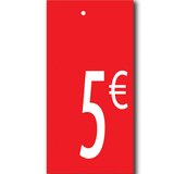 Étiquettes à trou 5 € - Étiquettes à trou Soldes