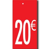 Étiquettes à trou 20 € - Étiquettes à trou Soldes