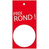 Étiquettes à trou prix rond - Étiquettes à trou Soldes