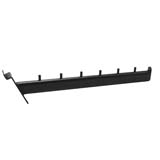 Bras incliné noir 6 picots - L 36 cm - pour panneaux rainurés - Échelles Wall