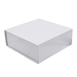 Boîtes aimantées - blanc brillant - 16 x 16 x H 6 cm - par 5 - Boîtages cadeaux