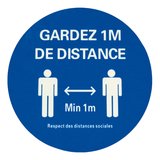 Adhésif sol Gardez 1m de distance - Guidage de prévention