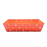 Corbeilles carton avec étoiles - rouge / blanc - L 33 x P 20 - Corbeilles carton de Noël