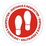 Adhésif sol Distance à respecter - Guidage de prévention