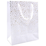 Sacs pelliculés Terrazzo blanc - 25 + 13 x H 33 cm - Sacs pelliculés à motifs