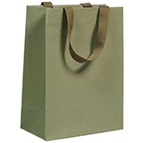 Sacs cadeaux kraft - vert tilleul - 25 + 13 x H 33 cm