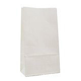 Sacs papier SOS blanc - 13,5 + 7 x H 24 cm