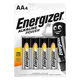 Piles alcalines LR06 AA Energizer power 