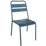 Chaise métal - bleu foncé - Chaises de terrasse