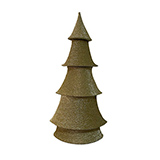 Sapin de Noël pliable en tissu - or brillant - H 123 cm - Étoiles et Sapins en tissu