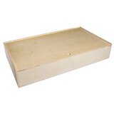 Coffret bois avec couvercle coulissant - 6 bouteilles - 59,8 x 33,5 cm