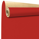 Papier cadeau Saint-Valentin kraft naturel, coeurs rouges, 100% recyclé -  0,70 x 25m