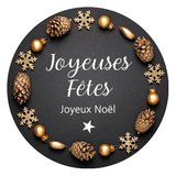 Étiquettes adhésives Joyeuses Fêtes - Étiquettes cadeaux Noël