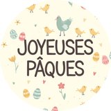 Etiquettes adhésives Joyeuses Pâques