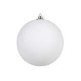 Boule de Noël Blanc pailleté ø 13,5 cm - Boules et étoiles pailletées