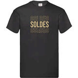 T-shirt Soldes - noir & or