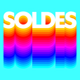 Affiche carrée Soldes Arc-en-ciel - Affiches Soldes