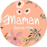 Étiquettes cadeaux adhésives Bonne Fête Maman