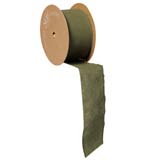 Ruban coton vert olive 50 mm x 10 m - Rubans tissu