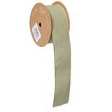 Ruban coton vert sauge 50  mm x 10 m - Rubans tissu