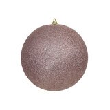 Boule de Noël - rose pailleté - ø 13,5 cm - Boules et étoiles pailletées