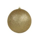 Boule de Noël - or foncé pailleté - ø 18 cm - Boules et étoiles pailletées