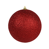 Boule de Noël - rouge - ø 25 cm - Boules et étoiles pailletées