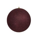 Boule de Noël - prune pailletée noir - ø 25 cm