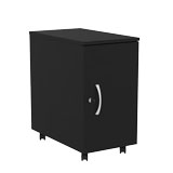 Caisson mobile Slim - 1 porte - Noir - L 32 + P 55 x H 60 cm - Meubles de Rangement