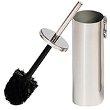 Brosse WC avec support mural à fixer - Inox miroir - Accessoires WC