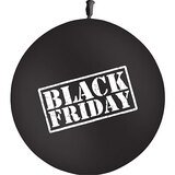 Ballon rond géant latex noir Black Friday ø 91 cm - Black Friday