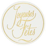 Étiquettes cadeaux adhésives Joyeuses Fêtes - Étiquettes cadeaux Noël