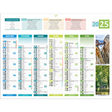 Calendrier 4 saisons 2025 - Calendriers