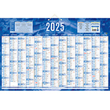 Calendrier 2025 - 1 face - 13 mois - Calendriers