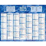 Calendrier 2025 - 2 faces - 7 mois - Calendriers