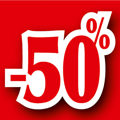 Affiche -50% - Affiches pourcentages