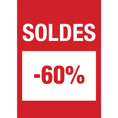 Affiche Soldes -60% - Affiches Soldes