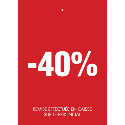 Étiquettes à trou -40% - Affiches et Étiquettes promo Journées Françaises