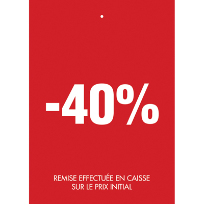 Étiquettes à trou -40% - Étiquettes à trou Soldes