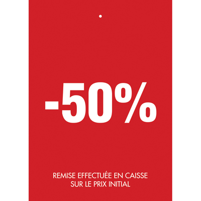 Étiquettes à trou -50% - Affiches et Étiquettes promo Journées Françaises