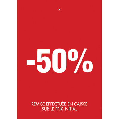 Étiquettes à trou -50% - Étiquettes à trou Soldes