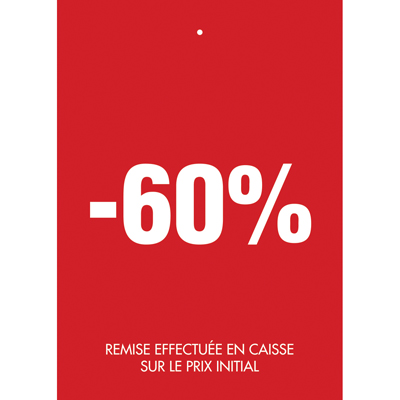 Étiquettes à trou -60% - Affiches et Étiquettes promo Journées Françaises