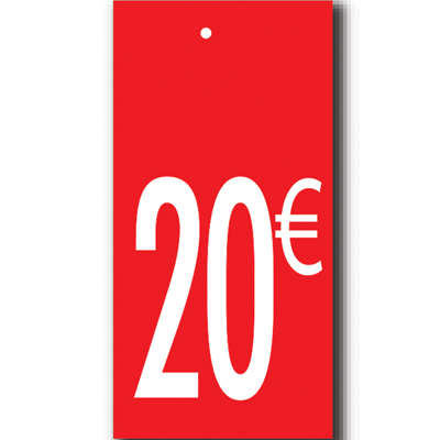 Étiquettes à trou 20 € - Étiquettes à trou