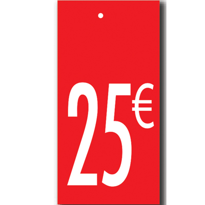 Étiquettes à trou 25 € - Étiquettes à trou