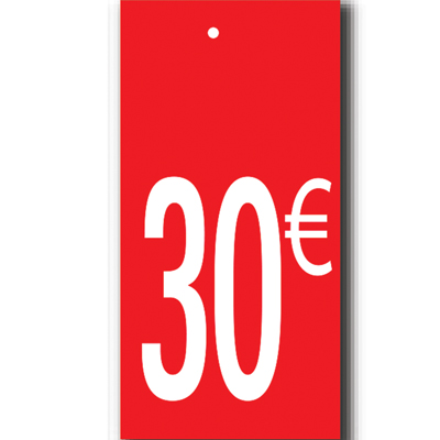 Étiquettes à trou 30 € - Étiquettes à trou