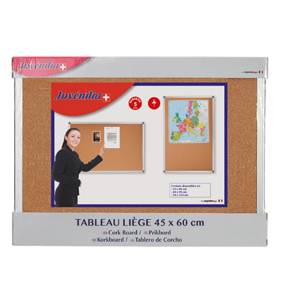 Tableau liège avec cadre en aluminium - Tableaux liège