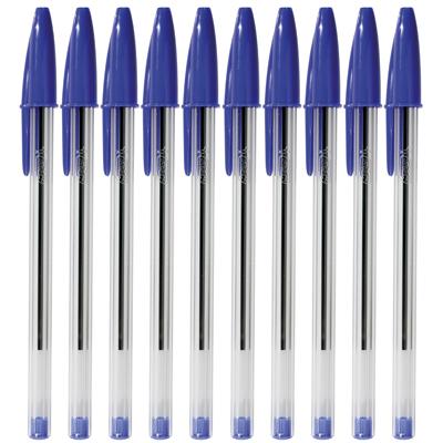 Stylos Bic cristal - bleu - lot de 10 - Stylos à bille